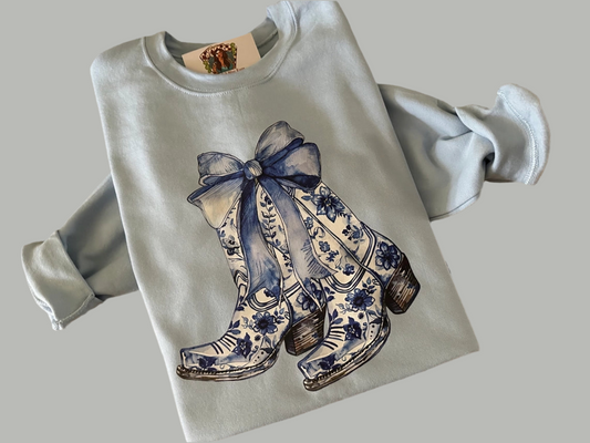 Comfort Colors Powder Blue Boots T-shirt