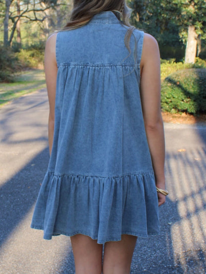 Denim Bow Dress